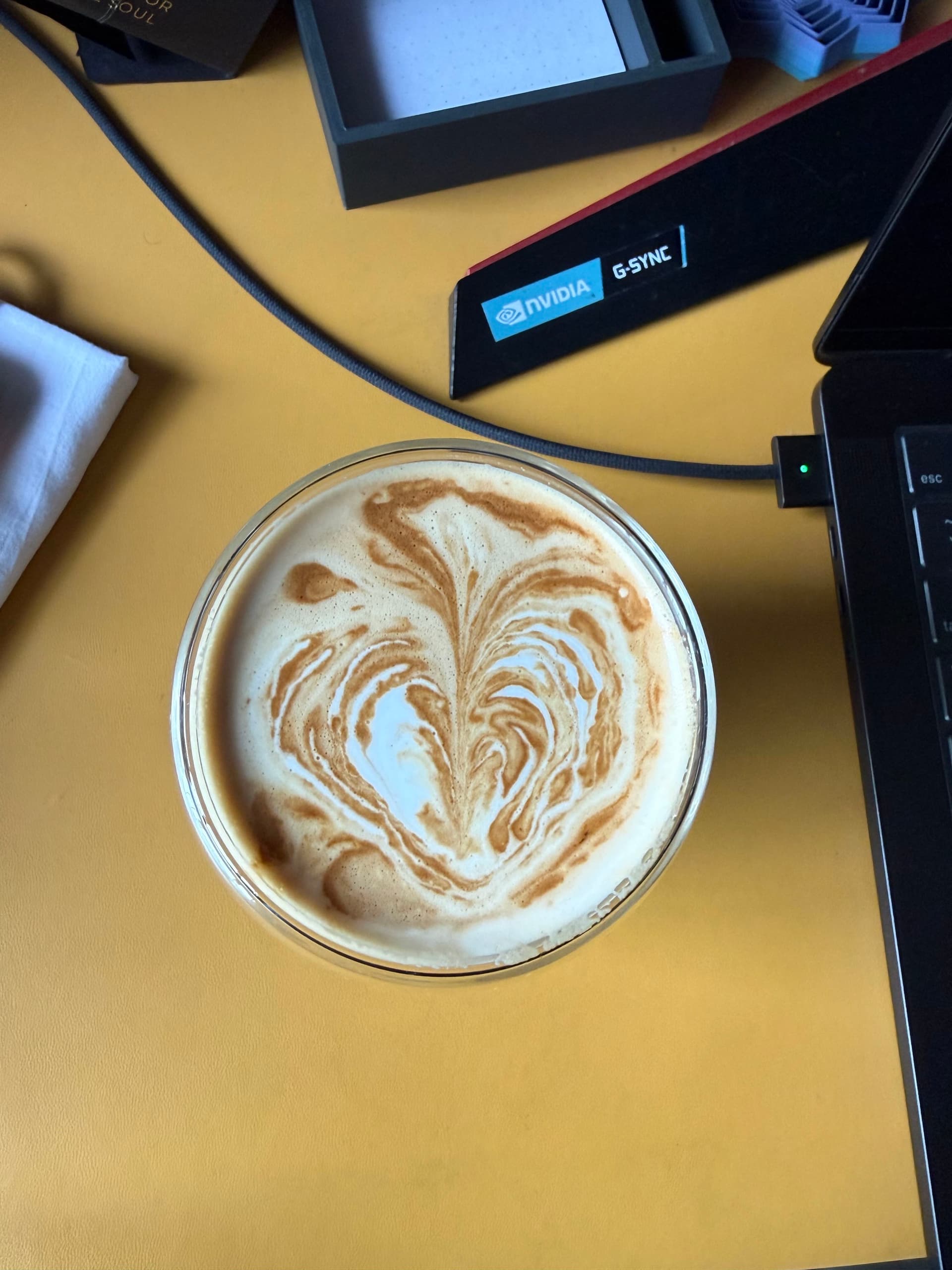 Latte art from November 7, 2025