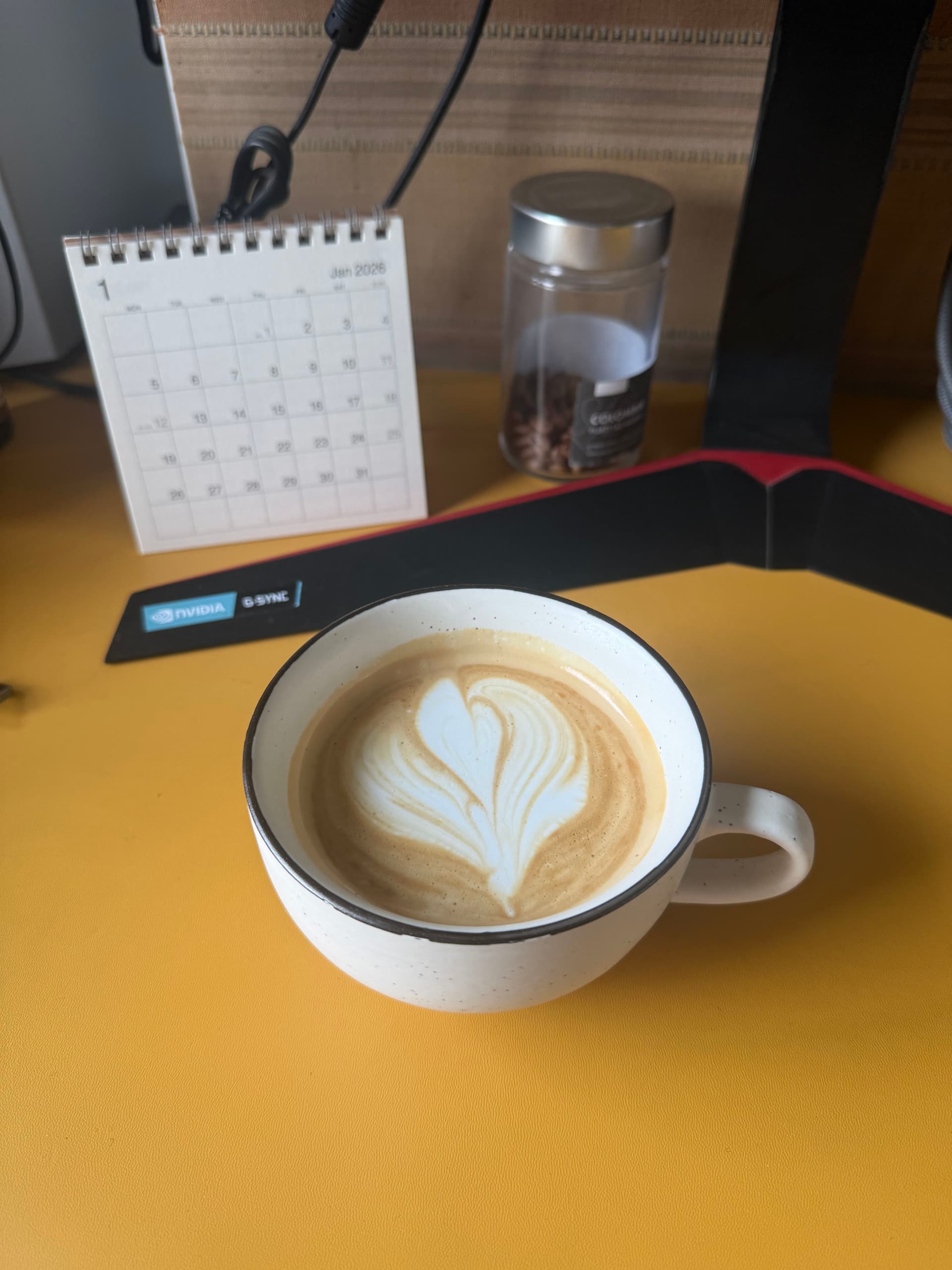 Latte art from January 4, 2026