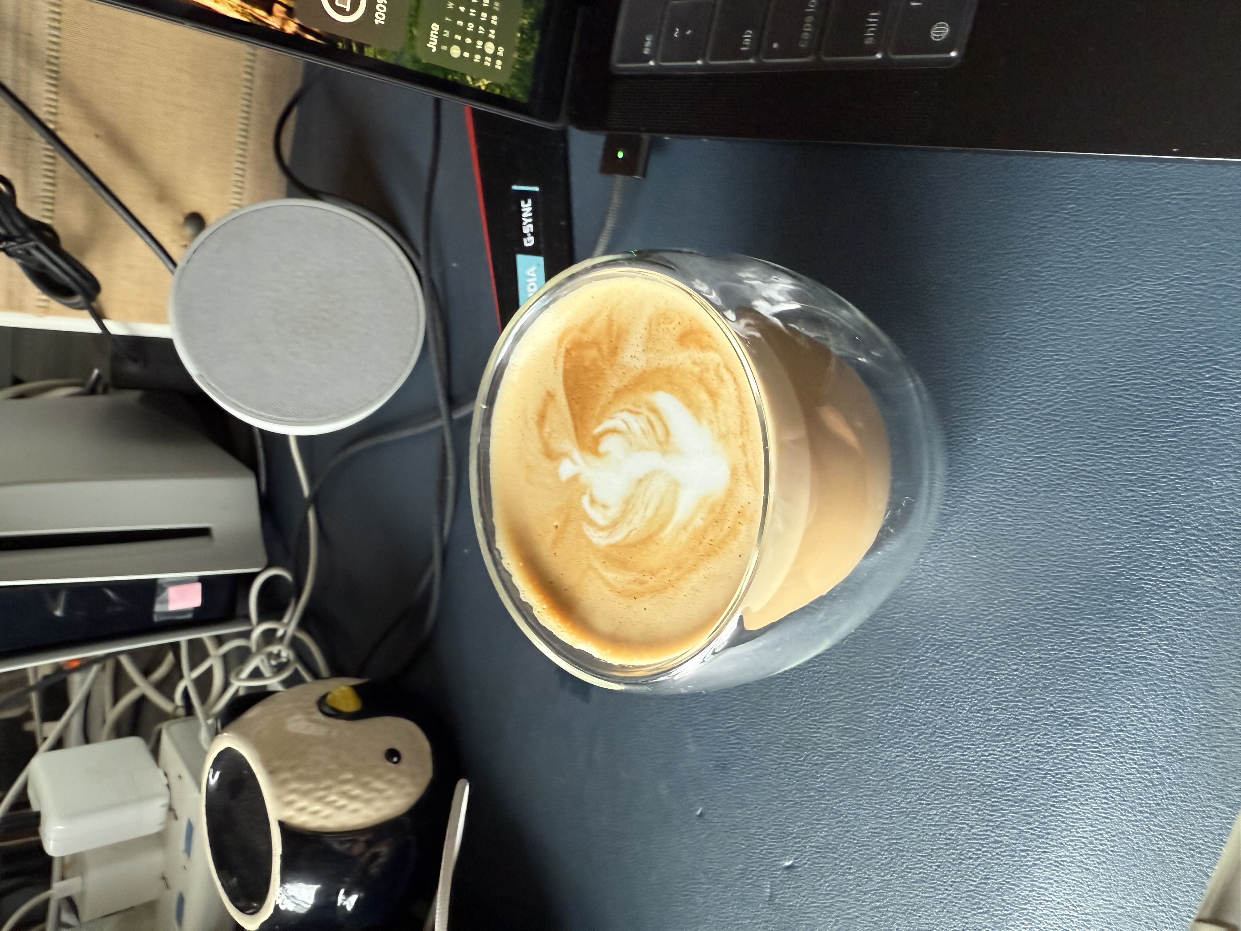 Latte art from June 26, 2025