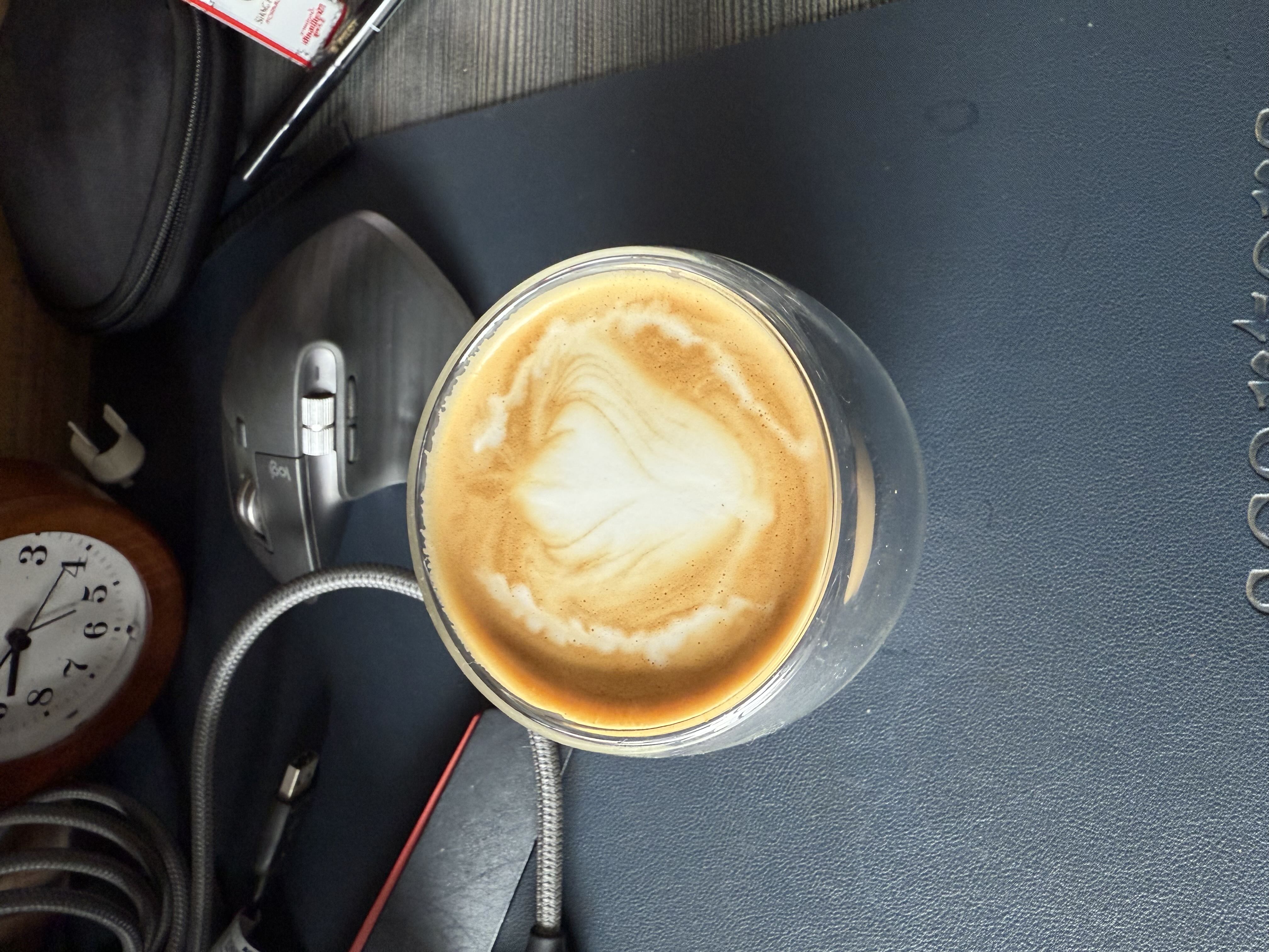 Latte art from August 10, 2025