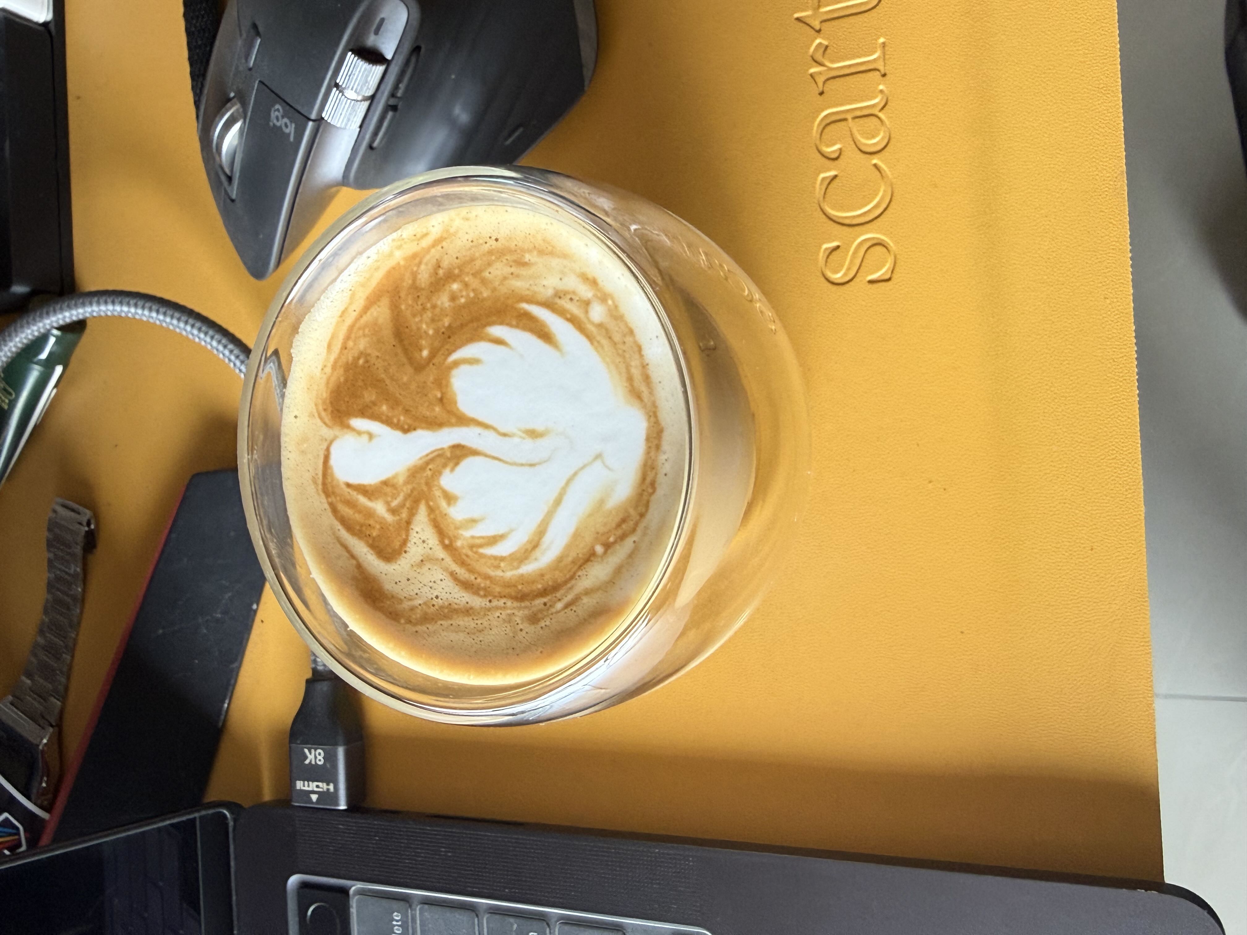 Latte art from November 8, 2025